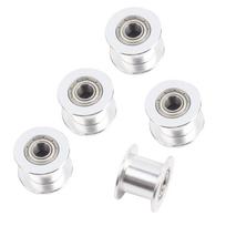 3D Printer Pulley 5Pcs 2GT Timing Belt Idler Pulley 20 Tooth Bore for 3D Printer Accessories seat belts Made of High Quality Aluminum Alloy Finished S