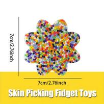 Skin Picking Fidgeting Toys Silicone Pad Skin Picking Pads To Pick Stress Ease Tactile Plaything For Skin Picking Picky Pads Fidget Toy gray