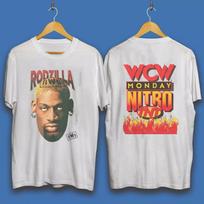 AKCIJA.!!! 90-ųjų Rodzilla marškinėliai Dennis Rodman marškinėliai 1998 S gray