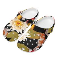Adult Unisex Printed EVA Clogs Soft Comfortable Comfortable Breathable Slip On Casual Footwear Summer Sandals Daily Walking Wear 36 balta