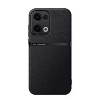 Luxury Matte PU Leather Magnetic Car Holder Phone Case for Oppo Reno 13 12 11 10 9 8 7 6 5 Pro+ 13 Pro 12 F Soft Tpu Bumper case Opp Bag&For Oppo Reno5 5G 6.43" juoda