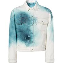 LOUIS VUITTON Pre Owned 20's Spray paint Denim Jacket 1AATK0 48 balta