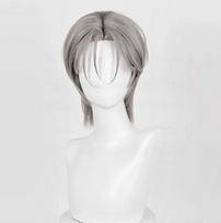 Anime Till Ivan Luka perukas Anime ateivio scena Cosplay perukas Mizi perukas Plaukų Cosplay Karščiui atsparūs plaukai Cosplay perukai (as the picture,One Size) gray
