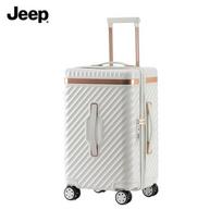 JEEP Multi-functional Business Travel Trolley Suitcase white