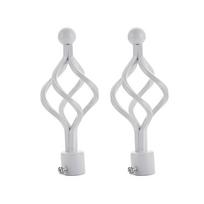 Out Household Iron Roman Rod Head Curtain Rods Ends Caps Curtain Rods Head Curtain Accessories 22mm-black B