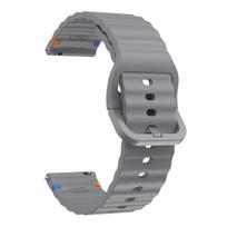 22mm Breathable Band Compatible with Amazfit Helio Silicone Wave and Stitching Replacemen Wristband Fit for Amazfit Balance 2 Amazfit Helio gray