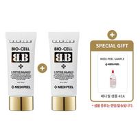 Biocell BB Cream 50ml 1+1 (2 Full-size pcs) + Medi Peel Samples (4 Sheets), 2 pcs, Skin Color