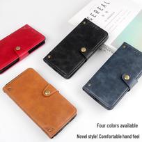 Oukitel WP66 Flip Leather Protective Business Case Oukitel WP66 raudona