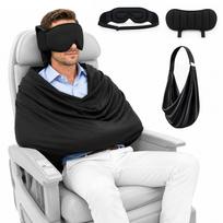Travel Sleep Kit with Neck, 3D Sleep and Hand Support - Portable Airplane for Flight, Car and Train One Size gray