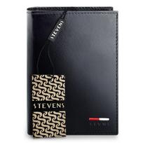 Vyriška natūralios odos piniginė Stevens Z07-326-R, RFID apsauga