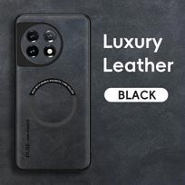 For OnePlus 11 Fine Hole Sheepskin Magnetic TPU Soft Edge Anti-Drop Anti Fingerprint Phone Case For OnePlus 11