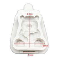 „Bamboo Panda“ silikono formos „fondant“ pyragaičių dekoravimo formos šokoladiniai kepimo įrankiai Panda white