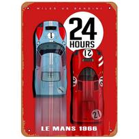 Cars Racing Metal Tin Signs Vintage Senna Mille Miglia Le Mans 1966 Auto Wall Art Posters for Man Cave Cafe Bars Pubs Decoration 20x30cm gray