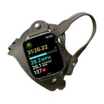Dviračio laikrodžio dirželis, suderinamas su Apple Watch serija, reguliuojamas, vintažinis, dirbtinės odos, išmaniojo laikrodžio riešo dirželis, pakeitimas pilka