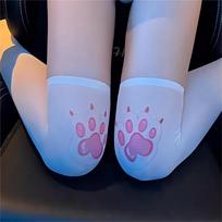 Sex stockings cute hairy claws kawaii long tube black silk large size temptation passion products jumpsuit hand-torn stockings Hardcover balta