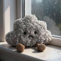 16cm Soft Sad Clouds Plush Toys Kawaii Gray Clouds Throw Pillow Cute Dark Clouds Dolls Toys for Kids Birthday Christmas Gifts 16cm gray
