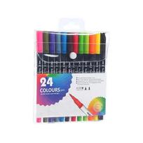 Vibrant Double-Ended Watercolor Markers – Art Kit ideal for Drawing and Crafts Sturdy Plastic Material Bodies Christmas Gift Idea black