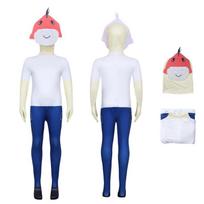 Forest night cartoon animal cos suit bat goat deer wolf same horror character onesie suit 110cm (children) white