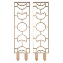 2 vnt medinių augalų grotelės Creative Shape Lengvas montavimas Vidaus lauko vijokliniai augalai Palaikomos grotelės sodo reikmenys 2pcs white