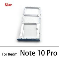 Sim Card Tray For Xiaomi Redmi Note 10 Pro / Note 9 8 7 Pro / Note 13 Dual Micro SIM Card Slot Tray Holder SD Card Reader Parts Note 10 Pro Blue white