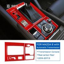 Carbon Fiber Gear Shift Panel Trim for Mazda 6 2016-2017 Automatic Black juoda