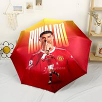 Ronaldo Tylos Ženklas Lauko Automatinis Skėtis Tvirtas 8 Šonkaulių Kotas Tvirtas Konstrukcija Kelionės Būtinas Lauko Aksesuaras