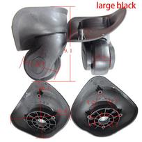 1 pora A08 lagamino bagažo atsarginiai ratukai Pasukami tylūs dvigubi ritinėliniai ratukai kelioniniam lagaminui 1（large black） black
