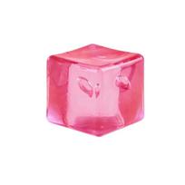 NeeDoh Vibrant Clear Squishy Cube - Glossy Finish Soft Stress Relief Toy for Adults pink