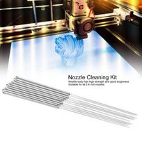 3D Printer Nozzle Cleaning Kit Silver Stainless Steel 0.2/0.25/0.3/0.35/0.4mm Set gray