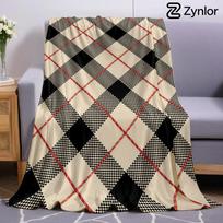 Crimson Checkerboard Lightweight Microfiber Soft Christmas Fleece Blanket Warm Cozy Throw for Bed Sofa Office Travel All Season 75x90cm black