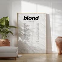 Modern Frank Ocean Blond White Ferrari Cars Rap Hypebeast Album Wall Art Canvas Painting Posters for Living Room Home Decor (as the picture,21x30cm No Frame) gray
