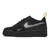 Nike Air Force 1 Low GS Cut Out Swoosh - Grey Kids Sneakers Smoke-Grey Black Light-Photo-Blue DQ1097-002 40 black