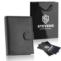Vyriška odinė piniginė STEVENS su maišeliu, su RFID apsauga 326A