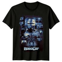 RoboCop (1987 m) Filmo plakato įkvėpti marškinėliai Retro 80-ųjų T-shirt S black