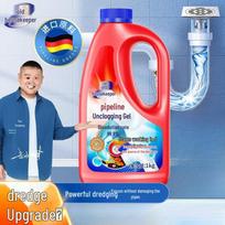 Old Butler Pipe Dredger: Clog Dissolver for Toilets, Kitchen Sinks, Oil Stains, and More red