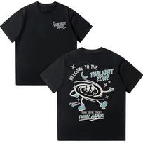 2026 New  Ariana Grande Twilight Zone Think Again Mens Women Vintage High Quality Cotton  Fashion Casual Soft Tee Tops tshirt 3XL white