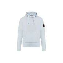 Stone Island Solid Color Casual Long Sleeve Loose Fit Hooded Sweatshirt Men sweatshirt Frost-Blue 801564151-V0041 L white