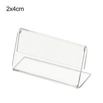 Clear Price Tag Clip Sign Card Holder Stands Poster Racks 10pcs Plastic Mini Label Racks Acrylic Card Display Holder white