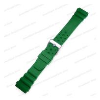 Silicone Watch Straps 18mm 20mm 22mm Waterproof Diver Rubber Watchband for Men Sport Replacement Bracelet Belt Watch Accessories 18mm žalia