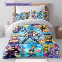 JoJo Anime Duvet Cover Soft Bedding Set Quilt Cover Comforter Cover Bedroom Decorative Home Textile -QJY 135x200cm blue