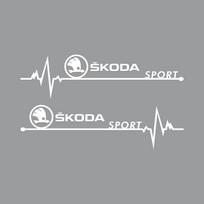 Car PVC Both Side Window Sticker Sport Logo DIY Decoration Film For Skoda Octavia S Fabia Rapid Yeti Superb A5 A7 VRS VII Kodiaq ulvc23 gray