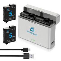 Homesuit DJI Osmo Action 6 5 Pro 4 3 Compatible Action Camera Spare LED Charger Set Micro USB Charger Compact Simultaneous Charging Capable Compatible