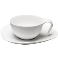 Porcelianinis puodelis su lėkštute, , Kavai, Laikas DUKA 150 ml balta