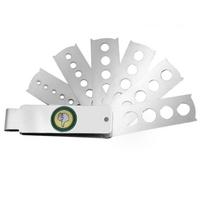 Silvery Fan Gem Gauge Six Sides Diamond Measuring Tool Versatile Gem Sizer  Jewelry Tools Six Sides