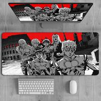 XXL HD Printing Rug JOJO Bizarre Adventure Mouse Pad Gamer Keyboard Pads Non-slip Mousepad Anime Gaming PC Accessories Desk Mat 30cmx60cm gray