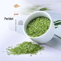 Peridot Crystal Gravel Decorative Stones for Incense, Diffusers, and Fish Tanks 3-5mm 100g peridotas