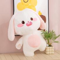 Cute fat rabbit plush toy doll white bunny doll big eared rabbit bed sleeping pillow birthday gift 30cm（0.17kg） balta