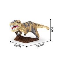 Large Dinosaurs Micro Mini 3D Building Block Toys, Friend's Souvenir Gift, Ideal for Kids' Interactive Play and Festive Decor in bag beige