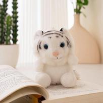 Cute Animal Tiger Panda Snap Ring Bracelet Plush Toy Bunny Doll Headband Change Bag Ragdoll 12cm（0.05kg） white