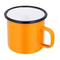 350ml Patikimas apvalaus krašto vandens puodelis Metalinis Stabilus Nerūdijantis Pieno puodelis Namams geltona